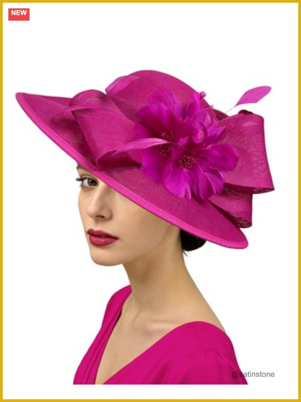 Handmade Linen Feather Fascinator Hat Vintage Derby Church Wedding Headpiece